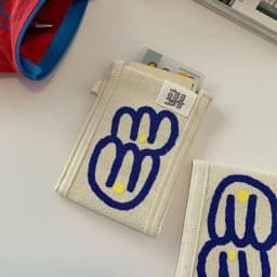 Cute Dual Layer Graffiti Card Holder Canvas Anti-degaussing Bus Card Cover Floral Printed Mini Purse Credit Card Protector