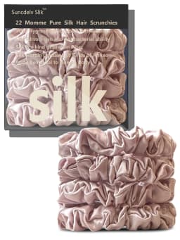 4PCS 100% Pure Mulberry Silk Hair Scrunchie Handmade Hairbands Women Hair Accessories Pure Color Natural HairTies Width 2CM