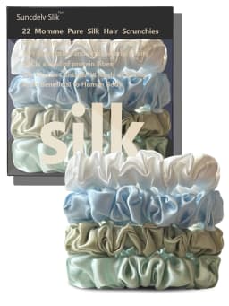 4PCS 100% Pure Mulberry Silk Hair Scrunchie Handmade Hairbands Women Hair Accessories Pure Color Natural HairTies Width 2CM