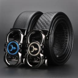 Ratchet Belt For Men - Top Grain Leather Cowhide Men's Belt 1 3/ 8" For Dress Pants - Adjustable Belt, Father's Day Gift