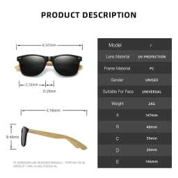 Fashion Bamboo Wood Vintage Square Sunglasses Men Women Luxury Brand Designer Sun Glasses Wooden Driving Fishing UV400 Eyewear