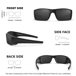 MAXJULI Z87 Men's Sunglasses TR90 Ultralight UV400 Protection Oversized Sports Driving Glasses for Big Wide Heads Z8236