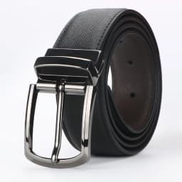 1pc Men's Business Genuine Leather Cowhide Belt, Rotating Pin Buckle Casual Belt For Men, Double-sided Wear Belt