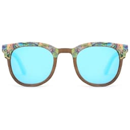Abalone Seashell Sunglasses Walnut Wood Dark Gray Polarized Lens Brand Designer Wedding Sun Glasses Birthday Gift