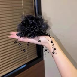 Vintage Chiffon Flower Pearls Feather Hair Claw For Women Lady Elegant Hair Ornament Headband Hair Clip Hairpin Hair Accessories