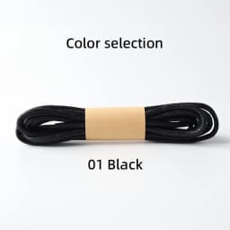 HIBERNI Round Cotton Waxed Shoelaces Black Gray Blue 60/70/80/90/100/120/140/160/180cm for Work Boots for Men Laces Accessories