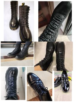 HIBERNI Round Cotton Waxed Shoelaces Black Gray Blue 60/70/80/90/100/120/140/160/180cm for Work Boots for Men Laces Accessories
