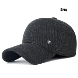 Mens Winter Baseball Cap with Ear Flaps, Baseball Winter Hats with Ear Flaps for Men Outdoor Walk Running Adjustable Size