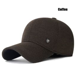 Mens Winter Baseball Cap with Ear Flaps, Baseball Winter Hats with Ear Flaps for Men Outdoor Walk Running Adjustable Size