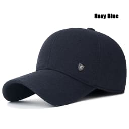 Mens Winter Baseball Cap with Ear Flaps, Baseball Winter Hats with Ear Flaps for Men Outdoor Walk Running Adjustable Size