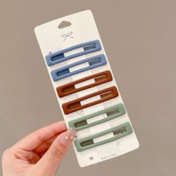 6Pcs Fashion Practical Versatile Morandi Color BB Hairpin Hair Side Clips For Women Girls Hair Accessories