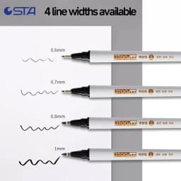 STA 4 Size Waterproof Caligraphy Pen Soft Brush Pens for Writing Letterin Drawing Sketching Art Supplies Japanes Stationer 3751