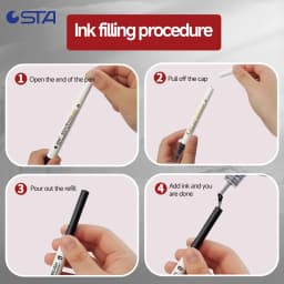 STA 4 Size Waterproof Caligraphy Pen Soft Brush Pens for Writing Letterin Drawing Sketching Art Supplies Japanes Stationer 3751