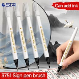 STA 4 Size Waterproof Caligraphy Pen Soft Brush Pens for Writing Letterin Drawing Sketching Art Supplies Japanes Stationer 3751