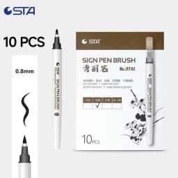 STA 4 Size Waterproof Caligraphy Pen Soft Brush Pens for Writing Letterin Drawing Sketching Art Supplies Japanes Stationer 3751