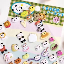 4 pcs/8 pcs Cute Bears Dessert Food 3D Puffy Stickers Adhesive Sticker DIY Diary Stationery Sticker Gift School Office Supplies
