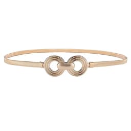 1pc Silver Elastic Metal Waist Chain Belt For Women, Suitable For Daily Wear With Dresses And Coats
