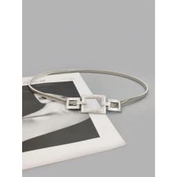 1pc Silver Elastic Metal Waist Chain Belt For Women, Suitable For Daily Wear With Dresses And Coats