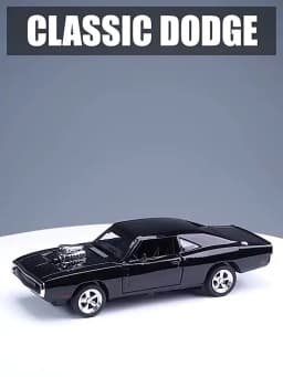 1:32 Simulation 1970 Dodge Charger Alloy Sports Car Model Pull Back Luxury Car Toy Gift Ornaments