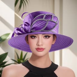 Unique Design Women Satin Cloth Church Hat Elegant Wedding Photography Top Hat Female Banquet Fancy Fascinator Formal Hat Female