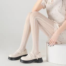 Women Sexy Lace Fishnet Pantyhose Lolita Style Hollow Out Design Red Silk Stockings JK High Waist Striped Tights Christmas Gifts