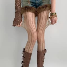 Women Sexy Lace Fishnet Pantyhose Lolita Style Hollow Out Design Red Silk Stockings JK High Waist Striped Tights Christmas Gifts