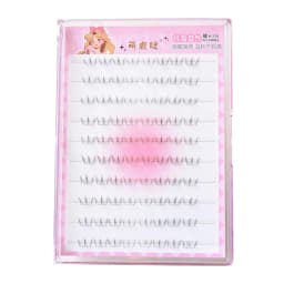 Individual Lashes 80 Clusters W-Shaped Lower Eyelashes 5/6mm Natural Lower Under Eyelash Easy Grafting Makeup Extensions