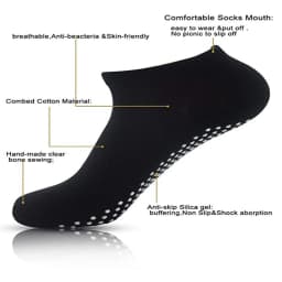Women Anti-Slip Sock Trampoline Yoga Sock Cotton Breathable Short Socks Elasticity Sport Boy Girl Outside Sport Socks EU33-39