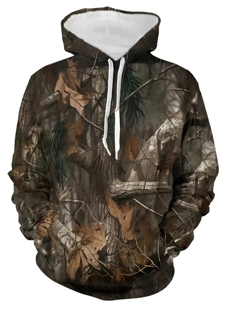 Spring Autumn Leaves Camouflage 3D Hoodies,Man/Women Loose tops Designer Sweatshirt Oversized Harajuku y2k Clothes Pullover