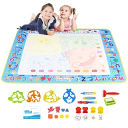Coolplay Water Doodle Mat Coloring Drawing Mat with Reusable Magic Pens Montessori Painting Board Educational Toys Kids Gifts