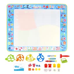 Coolplay Water Doodle Mat Coloring Drawing Mat with Reusable Magic Pens Montessori Painting Board Educational Toys Kids Gifts