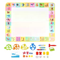 Coolplay Water Doodle Mat Coloring Drawing Mat with Reusable Magic Pens Montessori Painting Board Educational Toys Kids Gifts