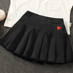 Girls' New All-Match Pleated Culottes Medium And Small Children'S Summer Skirt With Inner Safety Pants Student Uniform Skirts