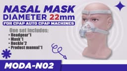 YUWELL Nasal CPAP Mask with Headgear Silicon Gel Cushions for Auto CPAP Bipap Machine Sleep Apnea Anti Snoring CPAP Nasal Mask