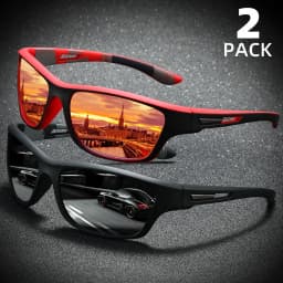 2pcs Polarized Wrap Around Sunglasses for Men and Women Fishing UV Protection Glasses Perfect for Outdoor Sports Travel Driving