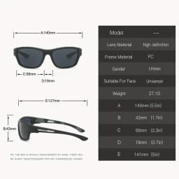 2pcs Polarized Wrap Around Sunglasses for Men and Women Fishing UV Protection Glasses Perfect for Outdoor Sports Travel Driving