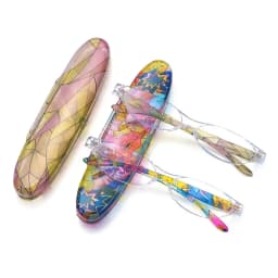 Floral Small Oval Reading Glasses with Case Vintage Anti Blue Light Eyewear Women Men Spring Hinge Computer Readers Eyeglasses