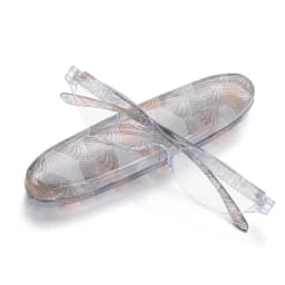 Floral Small Oval Reading Glasses with Case Vintage Anti Blue Light Eyewear Women Men Spring Hinge Computer Readers Eyeglasses