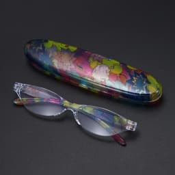 Floral Small Oval Reading Glasses with Case Vintage Anti Blue Light Eyewear Women Men Spring Hinge Computer Readers Eyeglasses