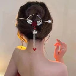 Chinese Style New Headwear Floral Hair Sticks for Women Tassel Hairpin Modern Hanfu Style Hair Clip Female Hair Accessories