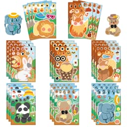 8PCS Forest Animal Stickers Cute Cartoon Account Material Phone Case Laptop Luggage Bottle Waterproof Stickers