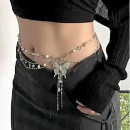 New Butterfly Tassel Waist Chain Y2K Trendy Bohemian Belt Summer Beach Accessories Vintage Flower Bohemian Belt