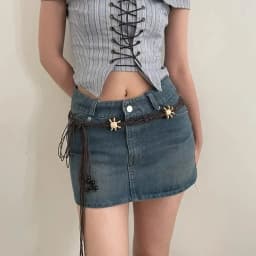 New Butterfly Tassel Waist Chain Y2K Trendy Bohemian Belt Summer Beach Accessories Vintage Flower Bohemian Belt
