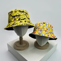 New Unisex Print Yellow Duck Bucket Hats Sunshade Double Sided Wearable Fashion Cute Casual Fisherman Caps Versatile Cartoon Ins