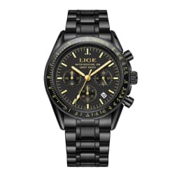 LIGE Top Brand Luxury Men Watches Luminous Calendar Business Quartz Watch Mens Sports Waterproof Stainless Steel Man Wristwatch
