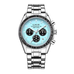 LIGE Top Brand Luxury Men Watches Luminous Calendar Business Quartz Watch Mens Sports Waterproof Stainless Steel Man Wristwatch