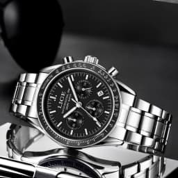 LIGE Top Brand Luxury Men Watches Luminous Calendar Business Quartz Watch Mens Sports Waterproof Stainless Steel Man Wristwatch