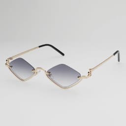 Fashion Small Polygonal Sunglasses Women Luxury Brand Metal Half Frame Sun Glasses Ladies Hipster Sexy Cat Eye Shades Vintage