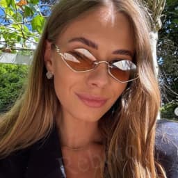 Fashion Small Polygonal Sunglasses Women Luxury Brand Metal Half Frame Sun Glasses Ladies Hipster Sexy Cat Eye Shades Vintage