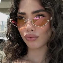 Fashion Small Polygonal Sunglasses Women Luxury Brand Metal Half Frame Sun Glasses Ladies Hipster Sexy Cat Eye Shades Vintage